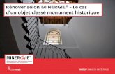 Rénover selon MINERGIE - Le cas d'un objet classé monument historique