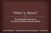 SHAW 2012: "Men's Work"