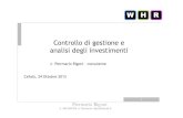 Controllo di gestione e analisi degli investimenti - Piermario Rigoni - WHR Destination Sicilia 2013