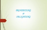 Prohibitions & Obligations