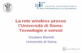 La rete wireless presso l’Universitàdi Siena: Tecnologie e servizi