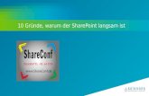 ShareConf 2014: 10 Gründe warum der SharePoint langsam ist