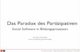 Paradox des Partizipativen - Social Software in Bildungsprozessen