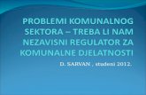 Desanka Sarvan: "Problemi komunalnog sektora – treba li nam nezavisni regulator za komunalne djelatnosti"