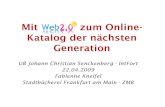 Mit Web 2.0 zum Online-Katalog der nächsten Generation