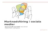 Föreläsning om sociala medier för SGIF:s sponsorer