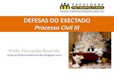 Slides - Defesas Do Executado - Profa Fernanda Resende