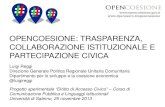 Opencoesione  trasparenza, collaborazione istituzionale e partecipazione civica