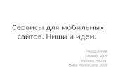 Rashad Aliyev  - Cервисы для мобильных сайтов. ниши и идеи