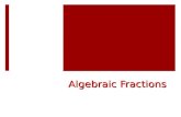 Algebraic fractions 1