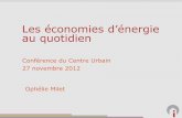 Les économies d'énergie au quotidien (conférence du 15 novembre 2012)