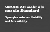 WCAG 2.0 mehr als nur ein Standard, Synergien zwischen Usability und Accessibility
