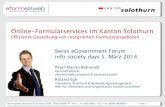 SeGF 2014 | Online-Formularservices mit AFORMSOLUTION im Kanton Solothurn - Effiziente Gestaltung von integrierten Formularangeboten