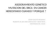Mutacion BRCA y Asesoria Genetica
