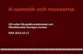 GD-överläggning Riksantikvarieämbetet och RIksförbundet Sveriges Museer 2013-10-17