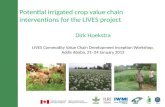 Potential irrigated crop value chain interventions for the LIVES project
