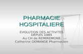 Evolution de la pharmacie hospitalière