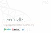 Eryem Talks à Toulouse "Réussissez votre migration SharePoint 2013"
