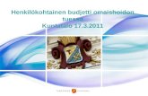 Henkilökohtainen budjetti omaishoidon tuessa, Mari Patronen, Kuntatalo 17.3.2011