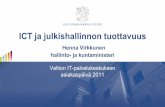 ICT ja julkishallinnon tuottavuus, hallinto- ja kuntaministeri Henna Virkkunen