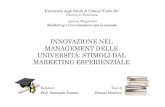 Innovazione e management nelle università   presentazione tesi magistrale simone moriconi