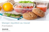 Formation «manger équilibré au travail» - Module de prévention - Suva