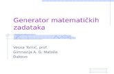 Generator matematickih zadataka
