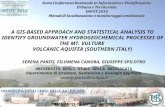 A GIS-based approach and statistical analysis to identify groundwater hydrogeochemical processes of the Mt. Vulture volcanic aquifer (southern Italy), di Serena Parisi, Filomena Canora,