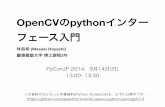 Pyconjp 2014 OpenCVのpythonインターフェース入門
