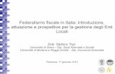 Federalismo Fiscale in Italia: introduzione, attuazione e prospettive per la gestione degli Enti Locali