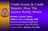 Credit Scores, Credit Reports, Identity Theft