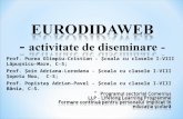 Eurodidaweb - Activitate de diseminare