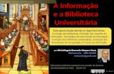 A informação e a Biblioteca Universitária