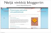 Kirjastojen Nettikoulu: blogger pikaopas (uusi käyttöliittymä)