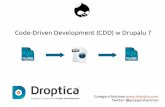 Code driven development w Drupalu 7 | DrupalCamp Wrocław 2014