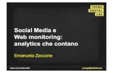 Social Media e Web Monitoring: analytics che contano – Emanuela Zaccone