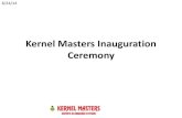 Kernel Masters inauguration slideshare