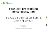 Strøm 2 - Jens Nørve - Prosjekt, program og porteføljestyring - Del 1