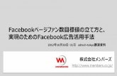 【Facebook活用】Facebookページファン数目標値の立て方と実現のためのFacebook広告活用手法（ad:techtokyo 2012講演資料）