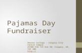 Pajamas Day Fundraising at Reeves College in Alberta Canada
