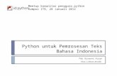 Python untuk Pemrosesan Teks Bahasa Indonesia