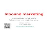 Voka Lerend Netwerk Marketing: Inbound Marketing