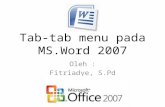 Tab tab menu pada ms.word 2007