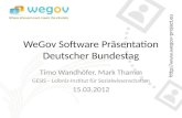 WeGov Software Präsentation (Prototyp 2.5) im Bundestag