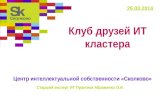 Презентация Центра Интеллектуальной Собственности Сколково
