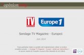 Opinionway - Sondage TV Magazine - Europe1_juin_2014