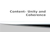 Unity and coherence