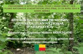 Benin - PNA - expérience en adaptation au changement climatique / NAP - Climate Change Adaptation Experiences