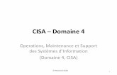Cisa domaine 4   operations maintenance et support des systèmes d’information