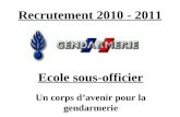 Recrutement Gendarmerie  X